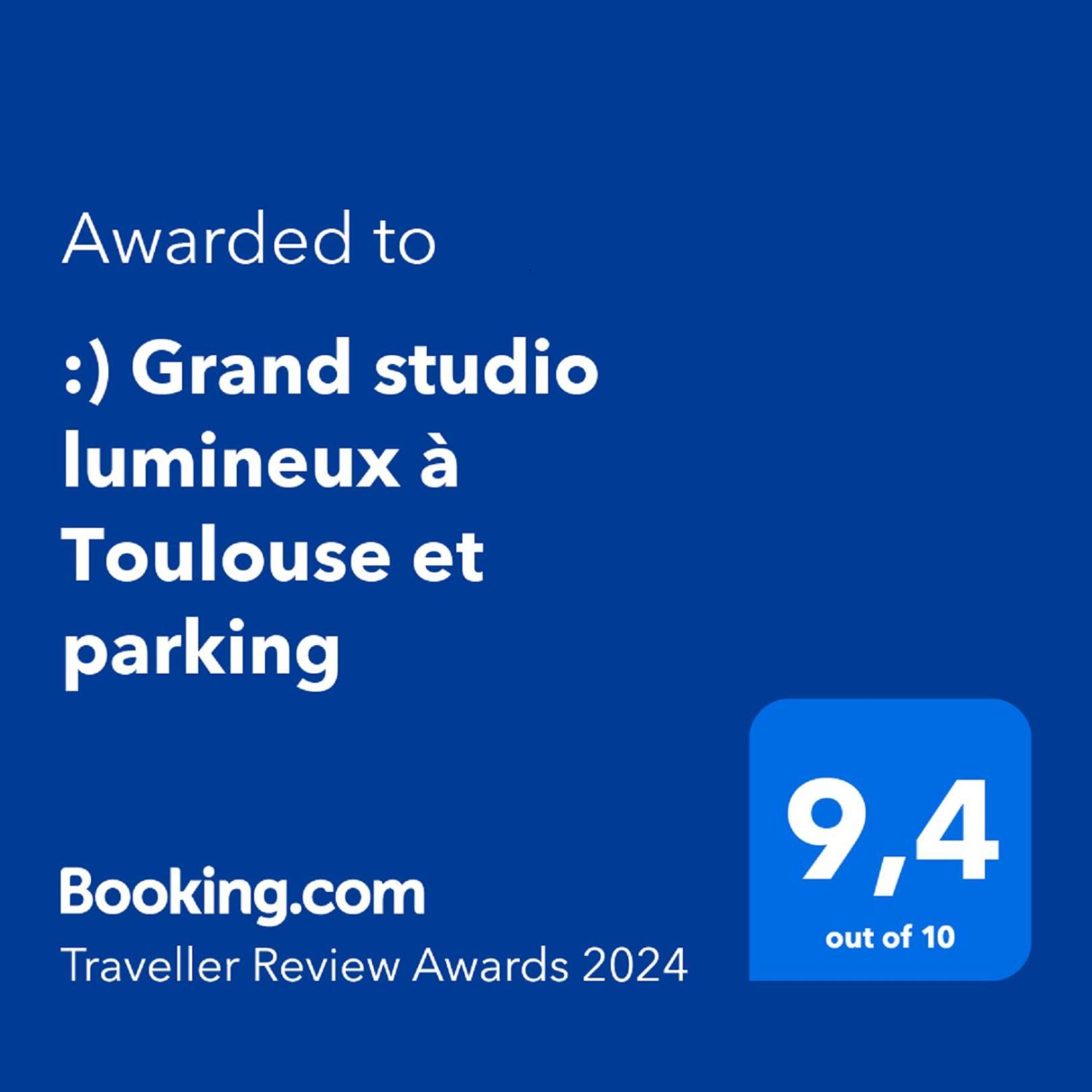:) Grand studio lumineux à Toulouse et parking Exterior foto