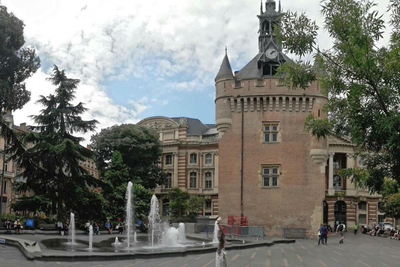 :) Grand studio lumineux à Toulouse et parking Exterior foto